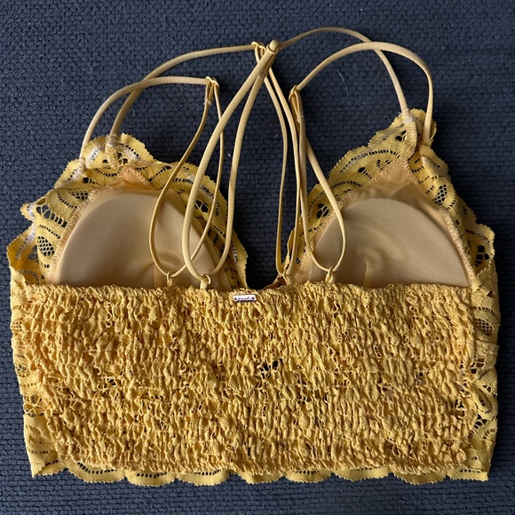 Small golden yellow PINK brand bralette worn once - Picture 2 of 2